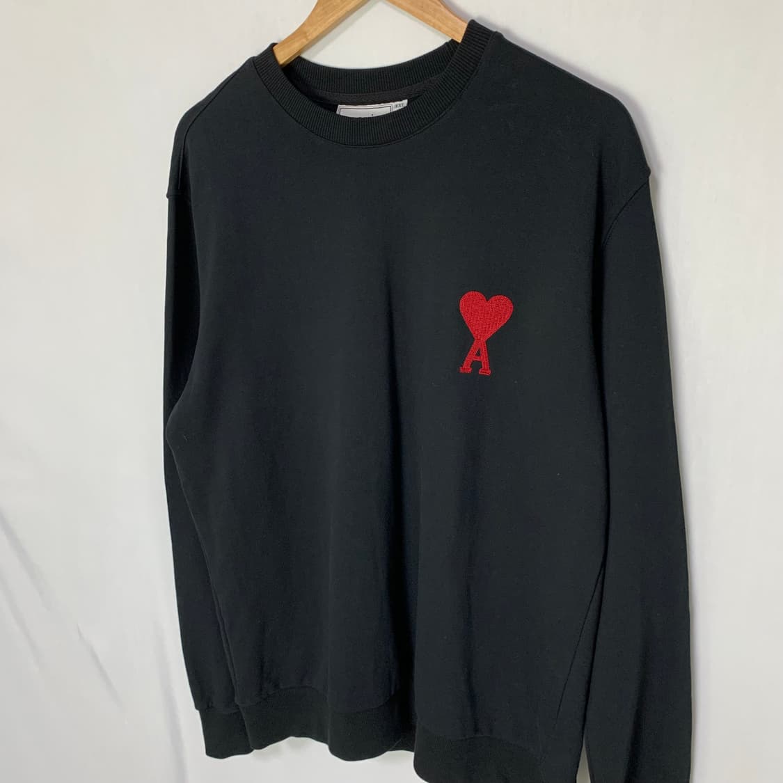 아미 Ami 빅로고 스탠다드 맨투맨 블랙 2XL 남녀공용 상품이미지3