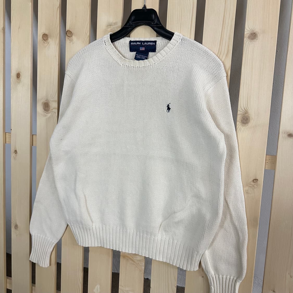 (S) 랄프로렌 아이보리 라운드 니트 상품이미지2
