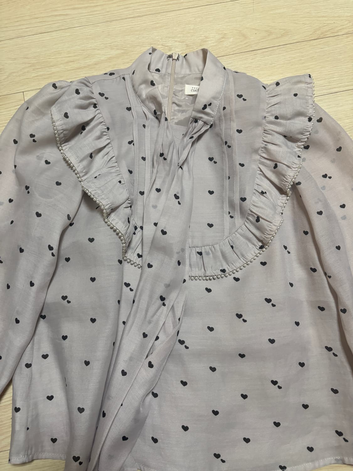 Evelyn 에블린 보우 타이 블라우스 양산형 지뢰계 스나계 걸리 상품이미지2