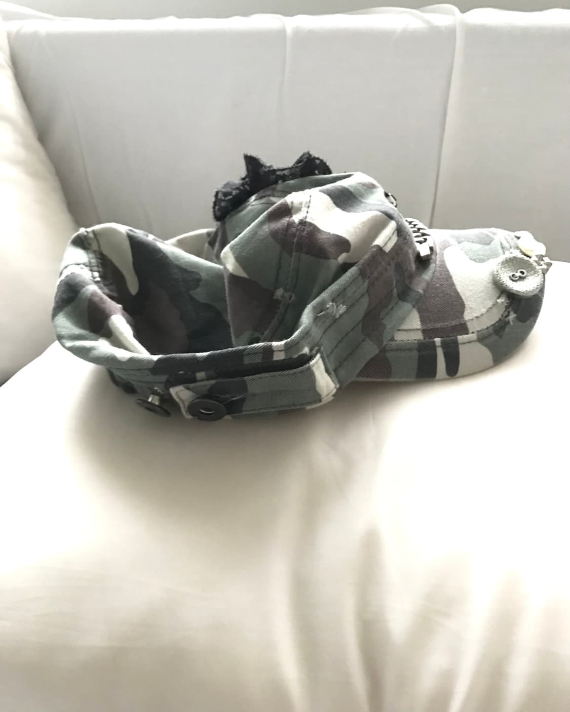 Custom🐾)camo bold chain&clock cap 상품이미지3