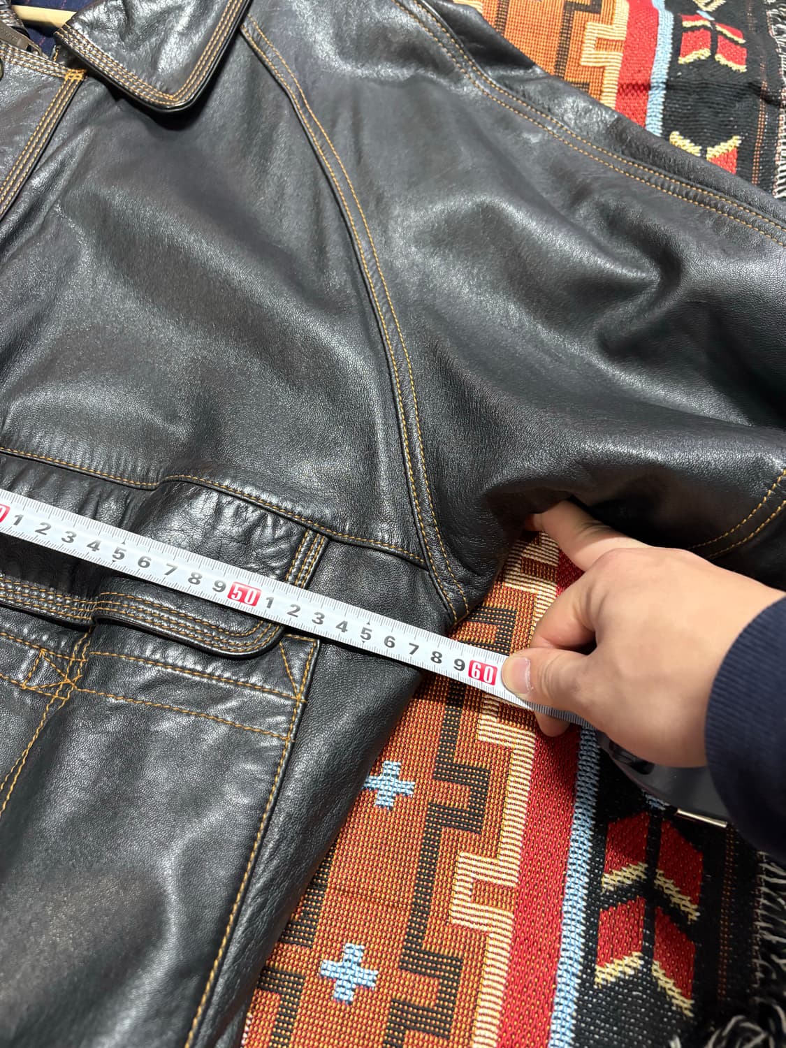 CAPACCI A-1 스트치 양가죽 레더자켓 상품이미지8