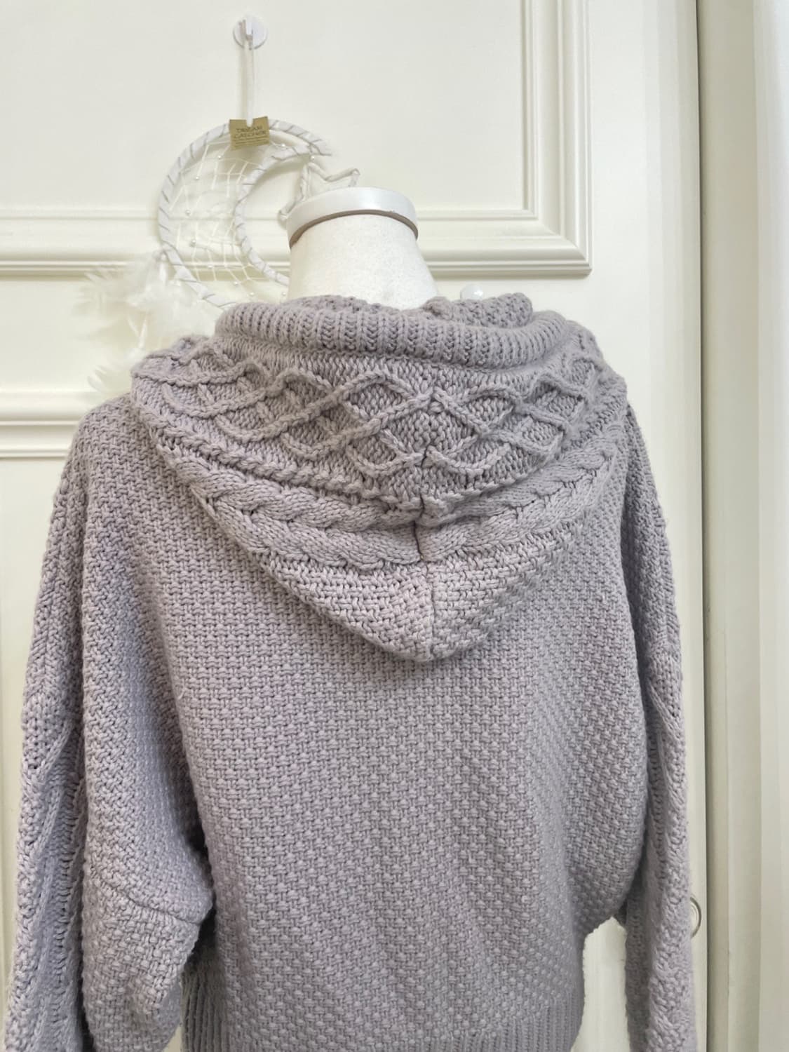 lavender loose twist hoodie cardigan 상품이미지6