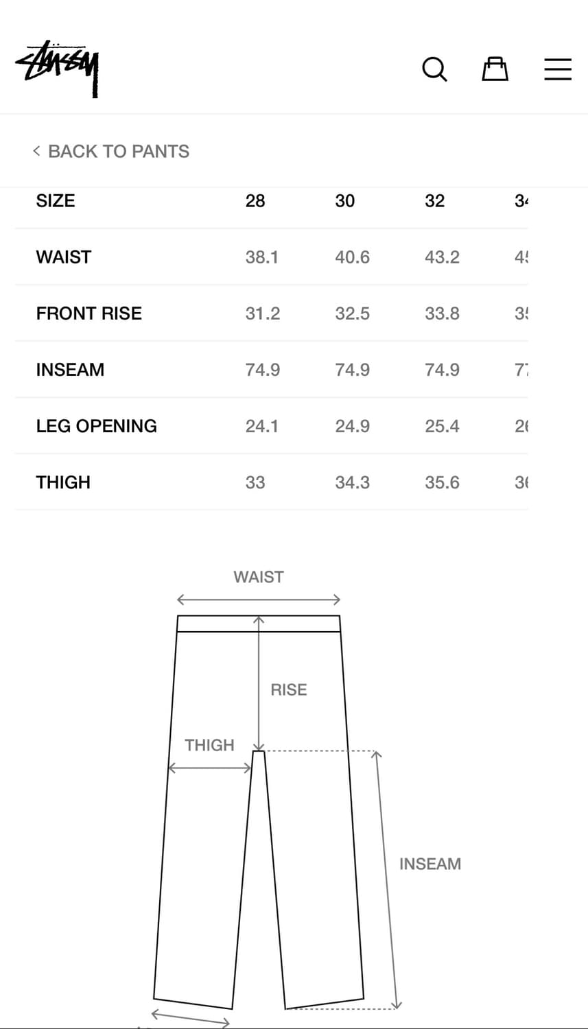 스투시 치노팬츠 STUSSY CHINO WORK PANT 상품이미지5