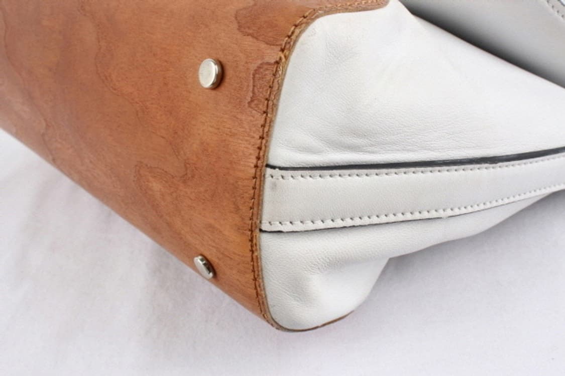 Neil Barrett 2014 S/S 은장로고 화이트 우드패턴 백 상품이미지6