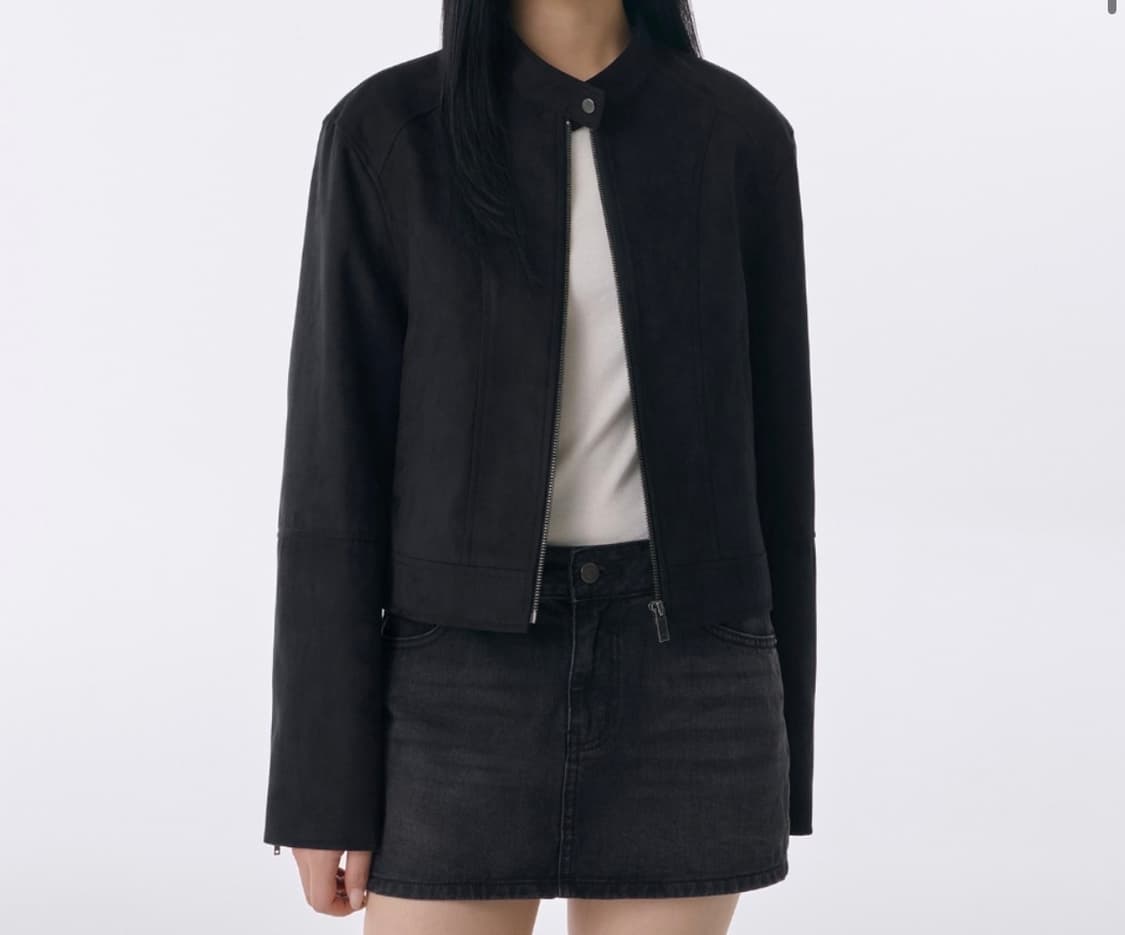 무신사 스탠다드 우먼 신세틱 스웨이드 레이서 자켓 상품이미지2