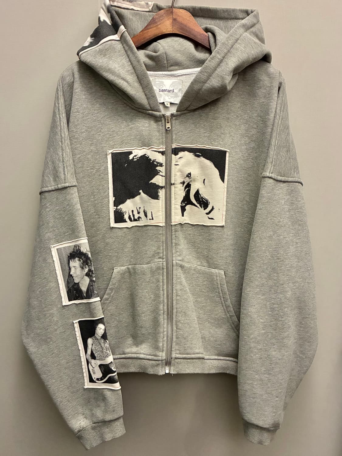 (M/105)Bastard 바스타드 펑크 프린트 오버핏 후드집업 니키 상품이미지1