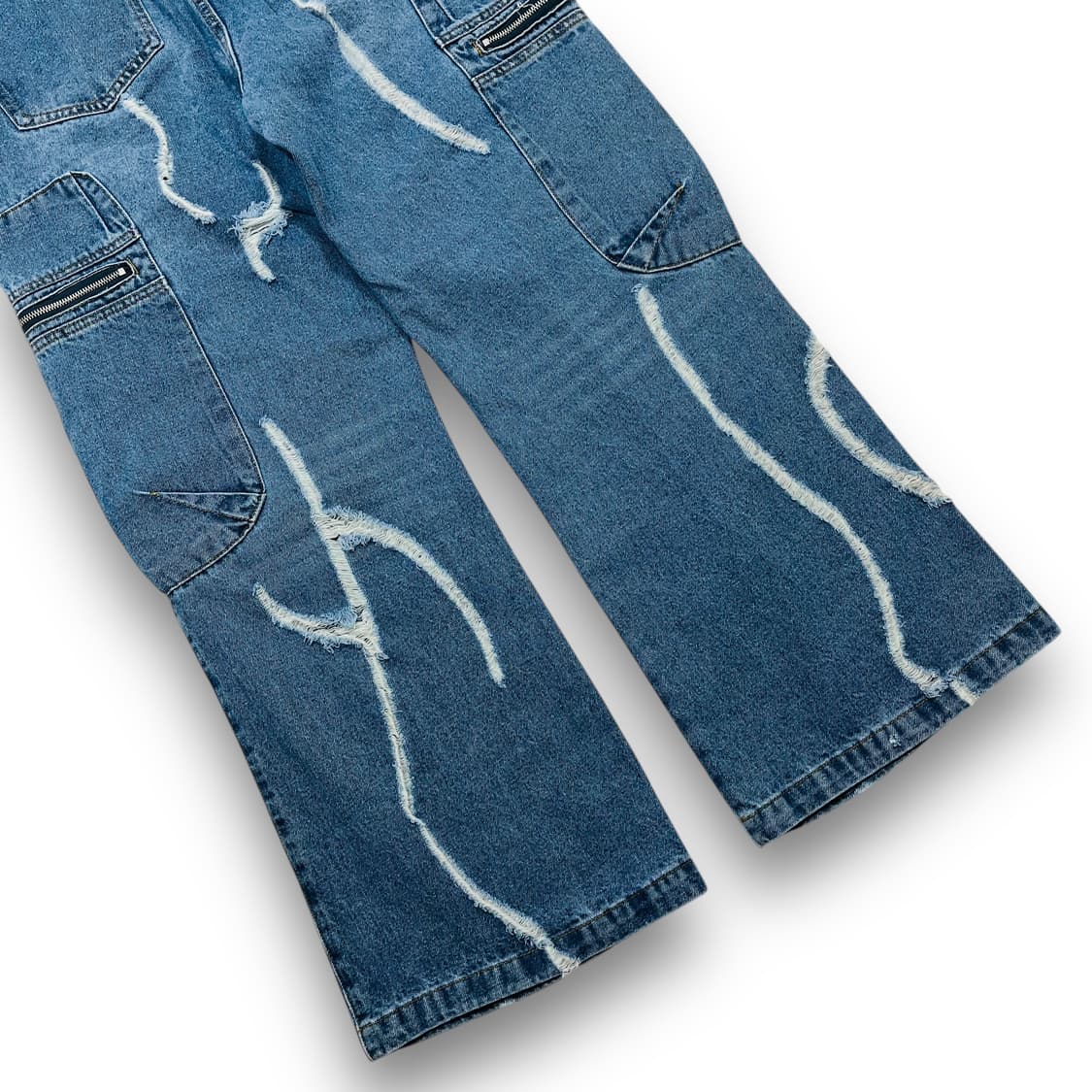 PERSON INTENTION 크랙 워시드 데님 카고팬츠 상품이미지6