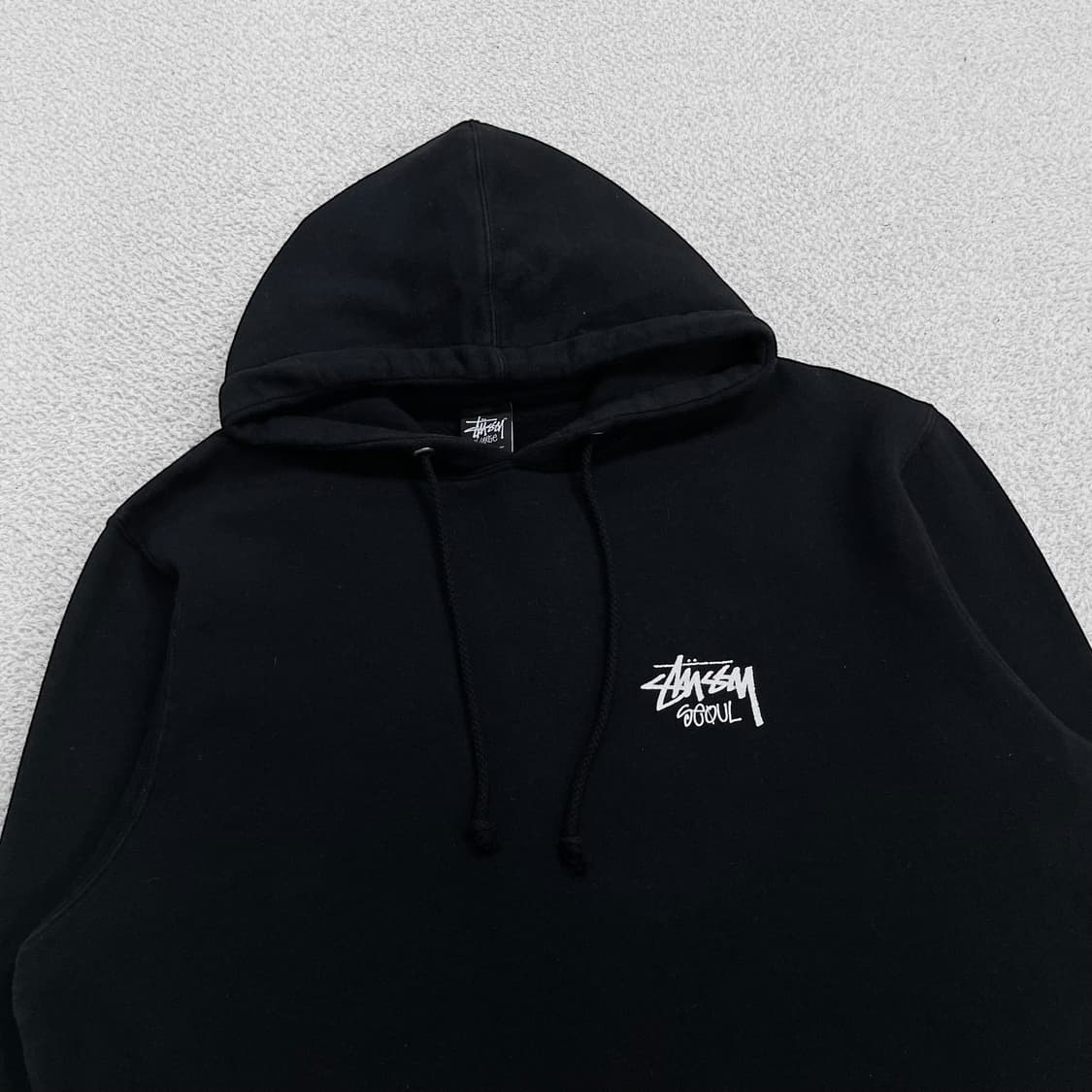 스투시 Stussy 00s 서울 스탁 로고 후드티 블랙 상품이미지4
