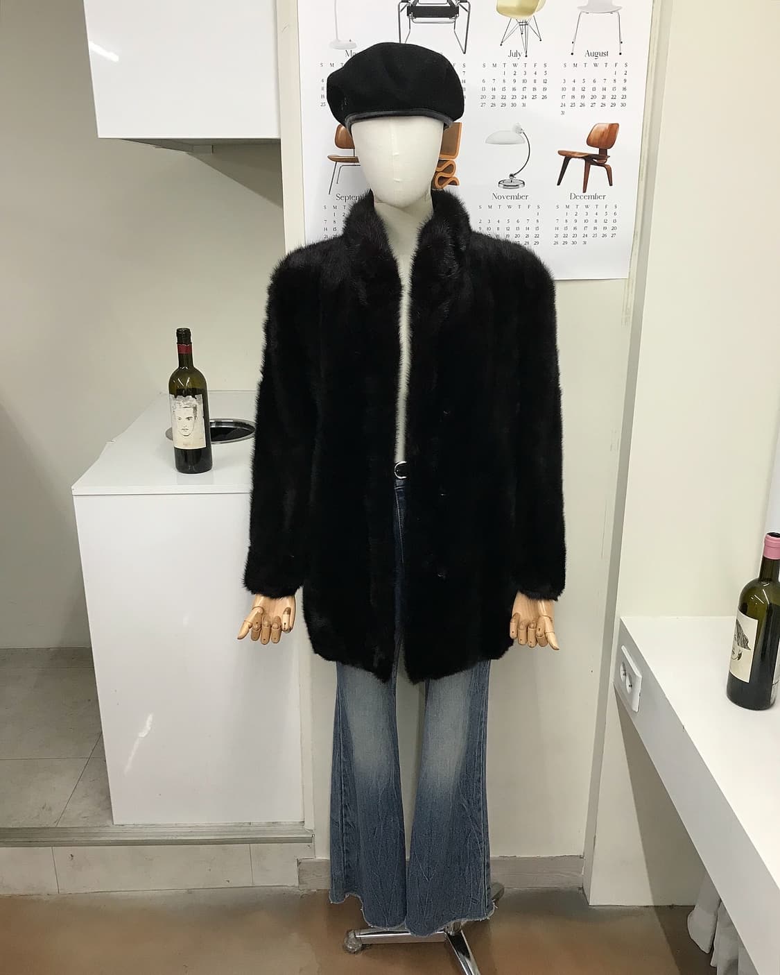 리얼 밍크 퍼 하프 코트 상품이미지6