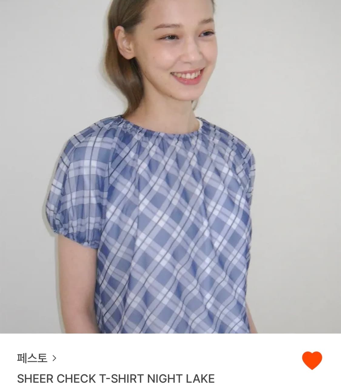 페스토 시어 체크 티셔츠 나이트레이크 상품이미지2