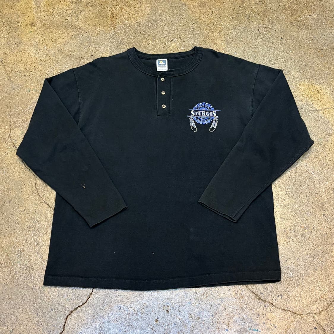 00s Made in USA 빈티지 헨리넥 반팔티 상품이미지1