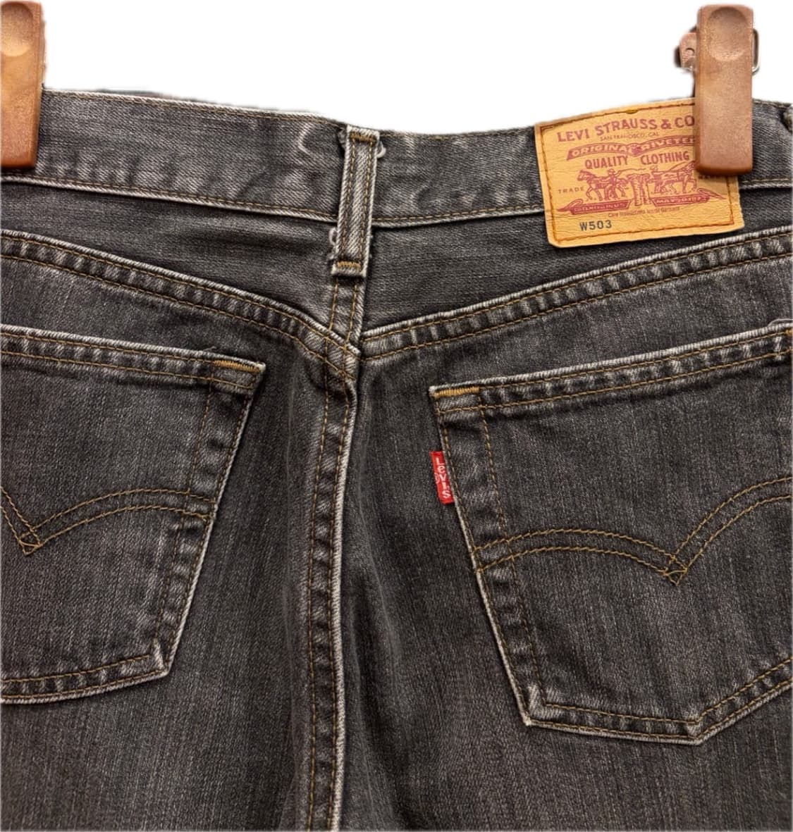 00s levis 리바이스 503 흑청 데님 팬츠 상품이미지2