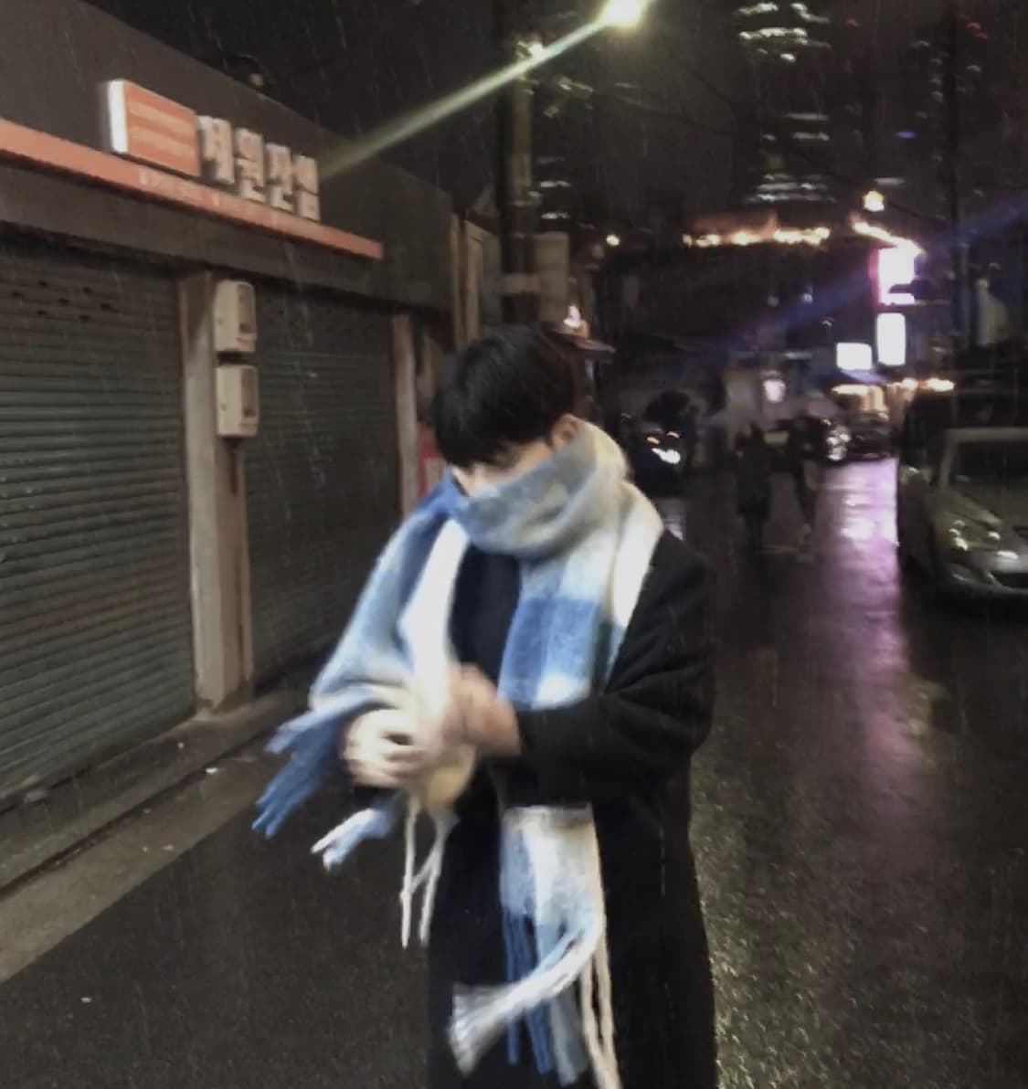 아크네 머플러 파스텔 블루 베이지 상품이미지4