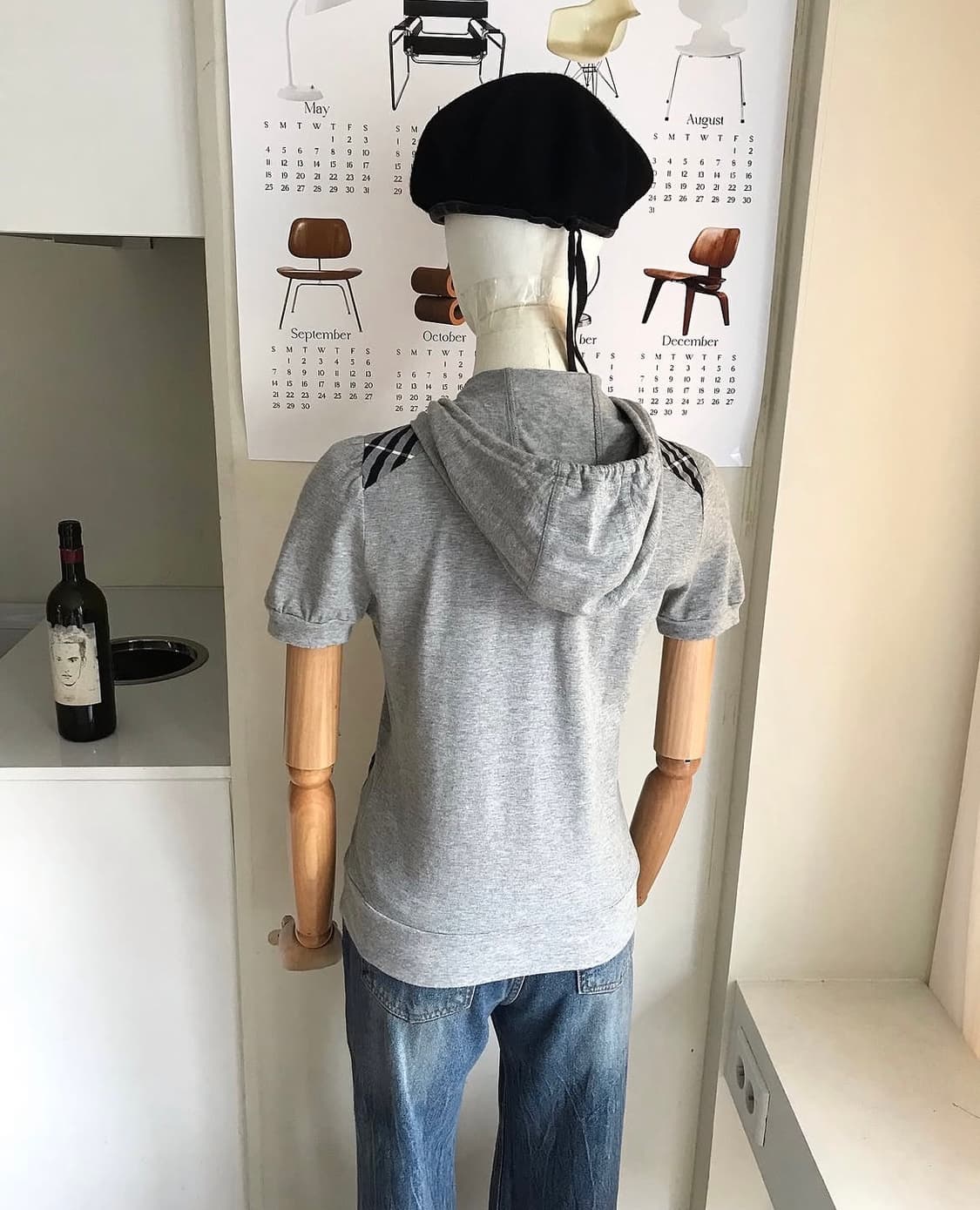 버버리 로고 반팔 후드 집업 상품이미지8