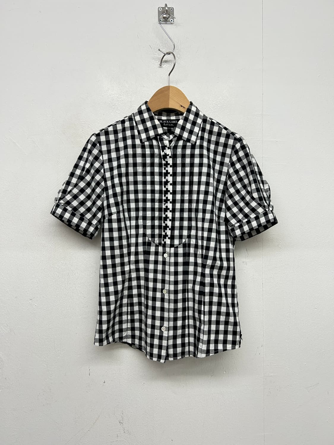 폴스미스 블랙라벨 깅엄체크 플리츠 셔츠 상품이미지1