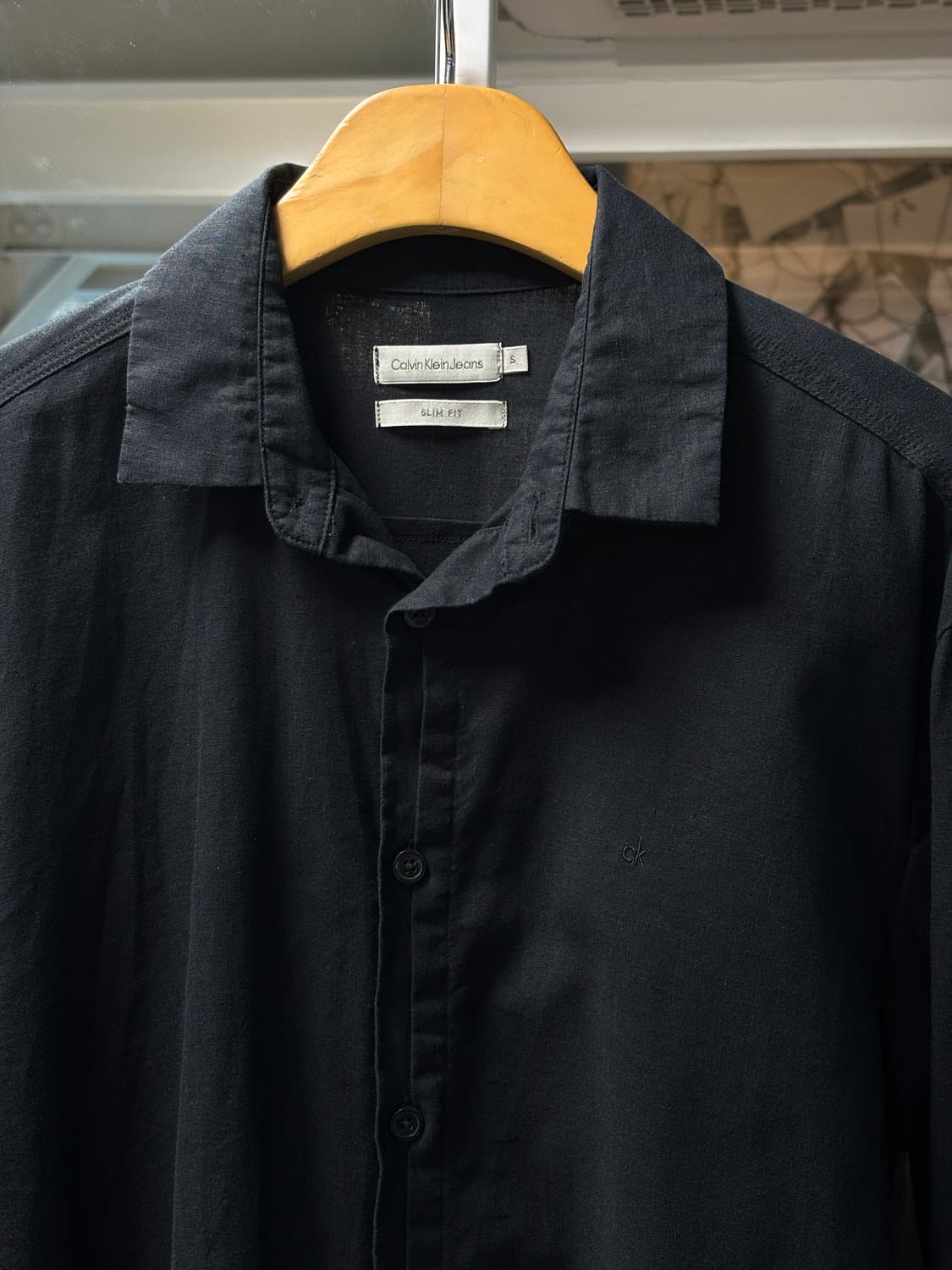 캘빈클라인 진스 린넨 슬림핏 셔츠 상품이미지5