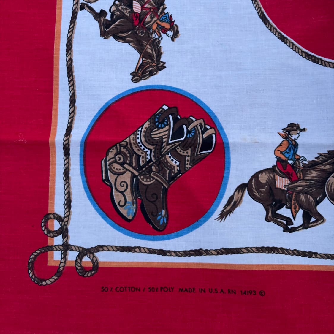 로데오 웨스턴 프린트 반다나 – 미국 생산 신품 상품이미지5