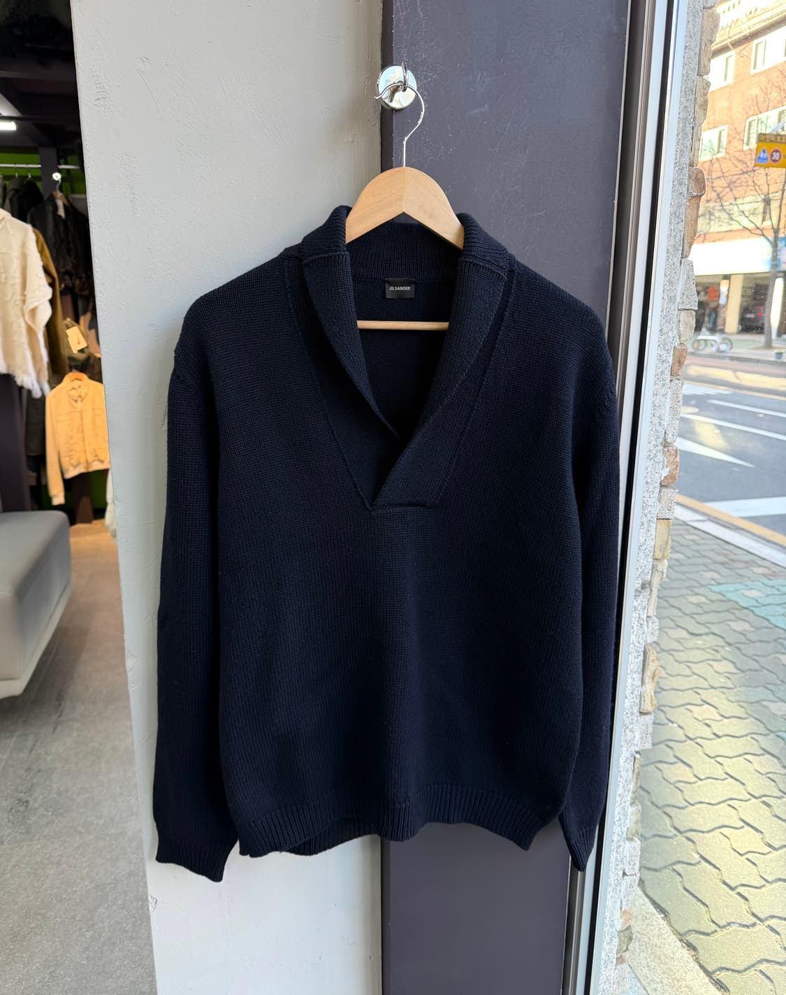 .52/ 질샌더 숄카라 리브스웻 니트 상품이미지2