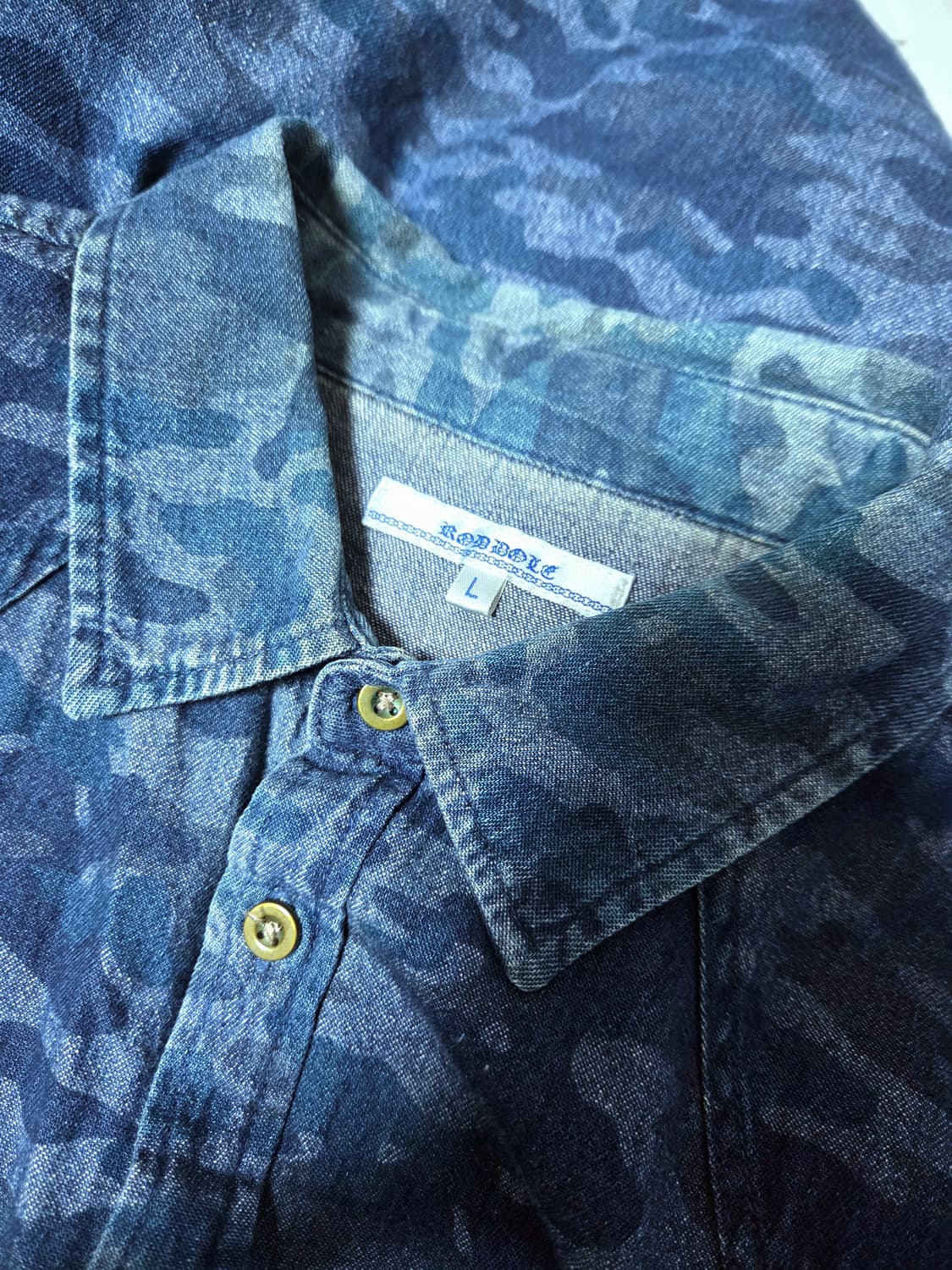 Vintage blue camo shirts 상품이미지2