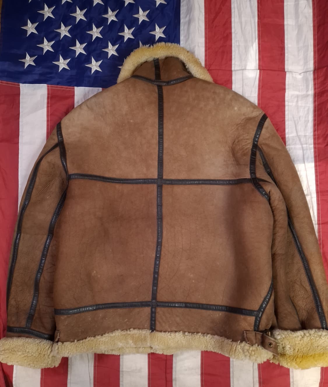 미공군 B-3 TYPE 천연가죽 항공 폭격기 무스탕 상품이미지10