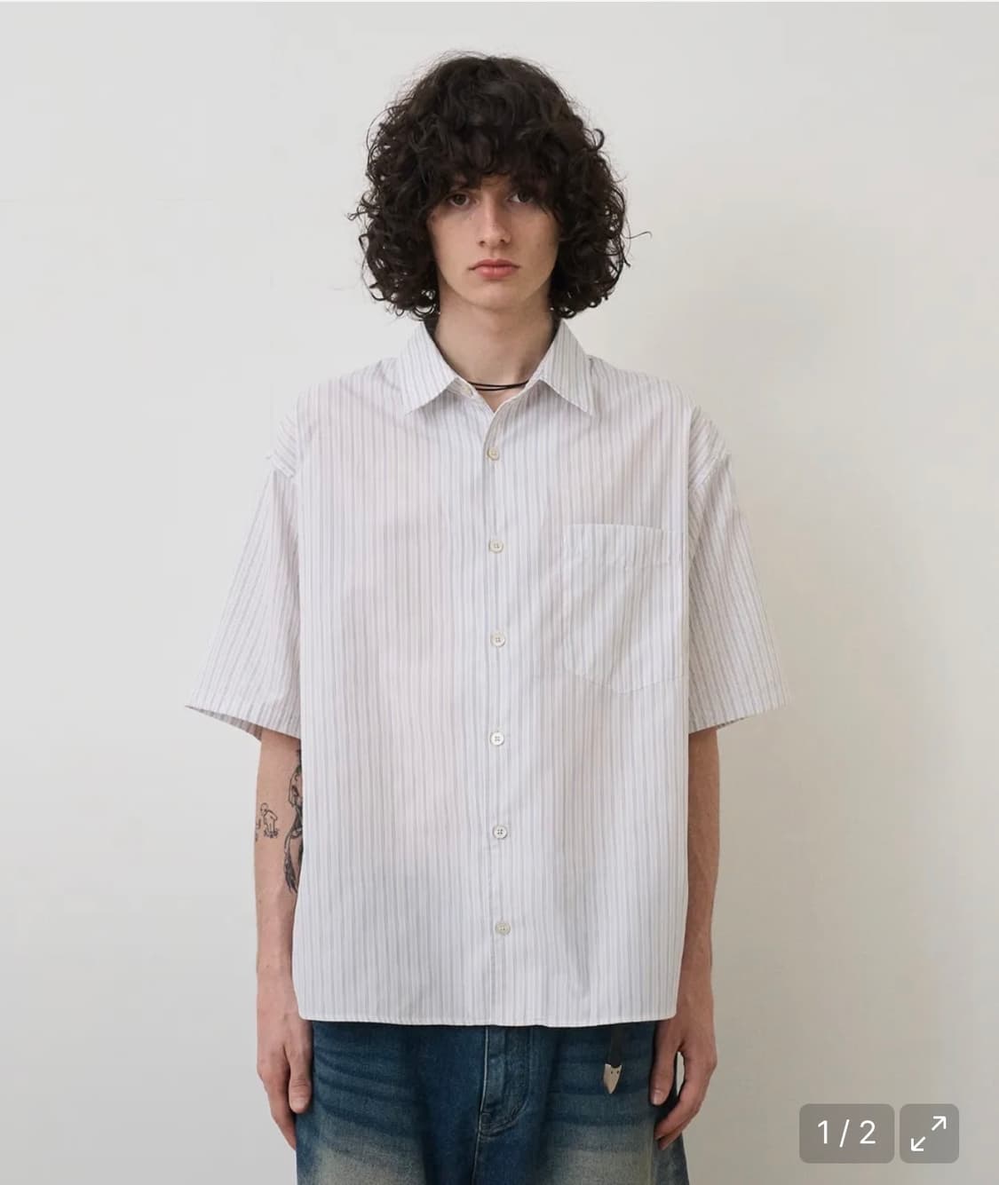 노운 스트라이프 셔츠 2사이즈 상품이미지4
