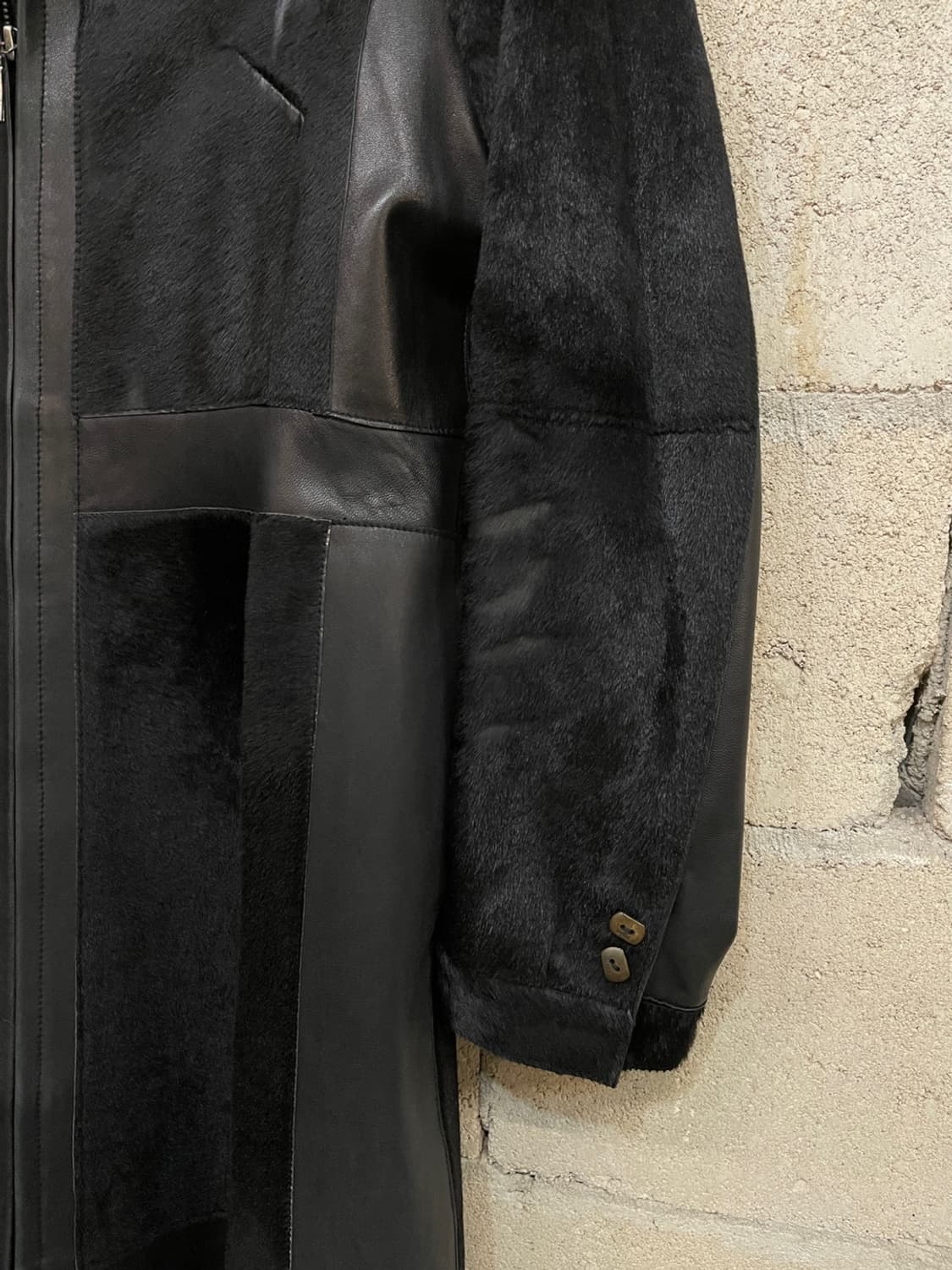 빈티지 도호 양가죽 송치 롱 코트 상품이미지4