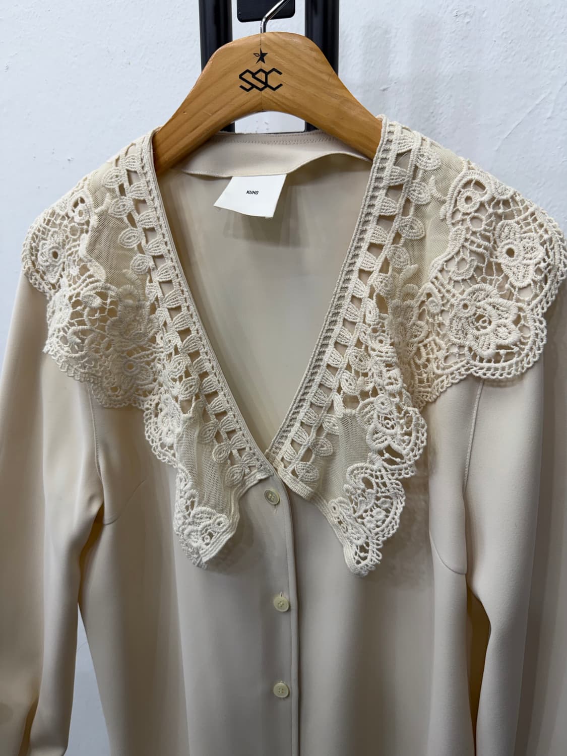 정품) 구호 레이스 블라우스 셔츠 아이보리 4(66) 상품이미지3