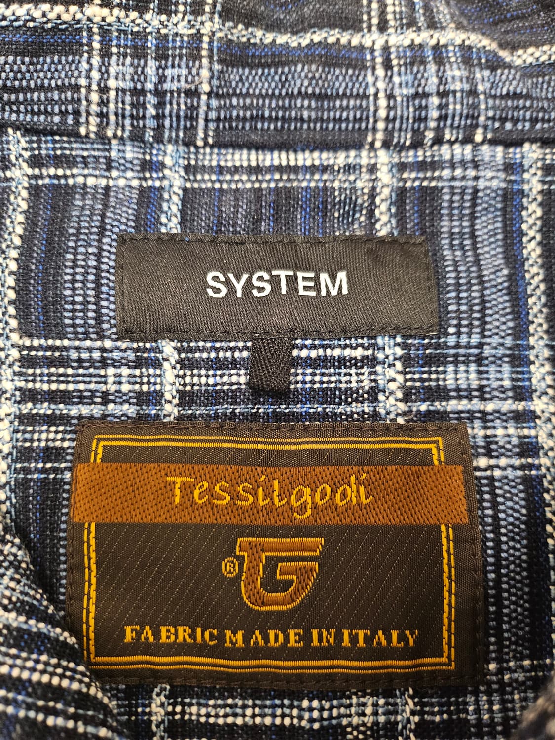  24SS SYSTEM 이태리 셔닐 체크 반팔 셔츠 105 상품이미지4