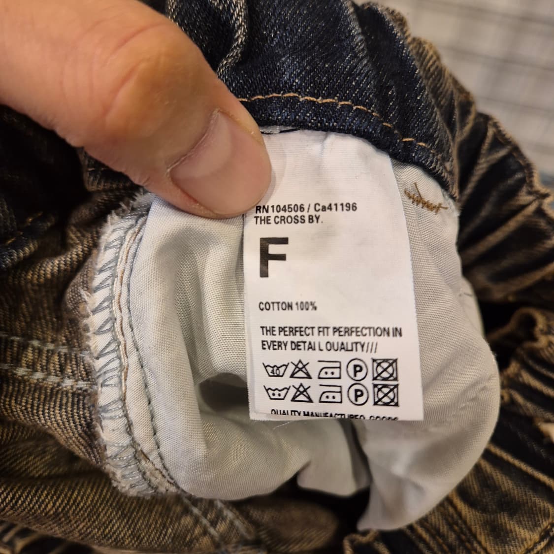 30~32인치 워싱 허리밴딩 벌룬핏 카고데님팬츠  상품이미지4