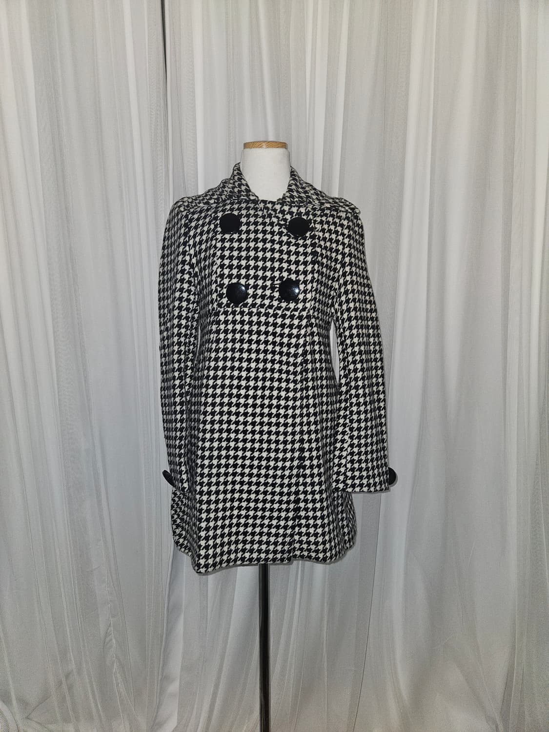 ingni 빈티지 하운드 체크패턴 히메 더블 코트 상품이미지1