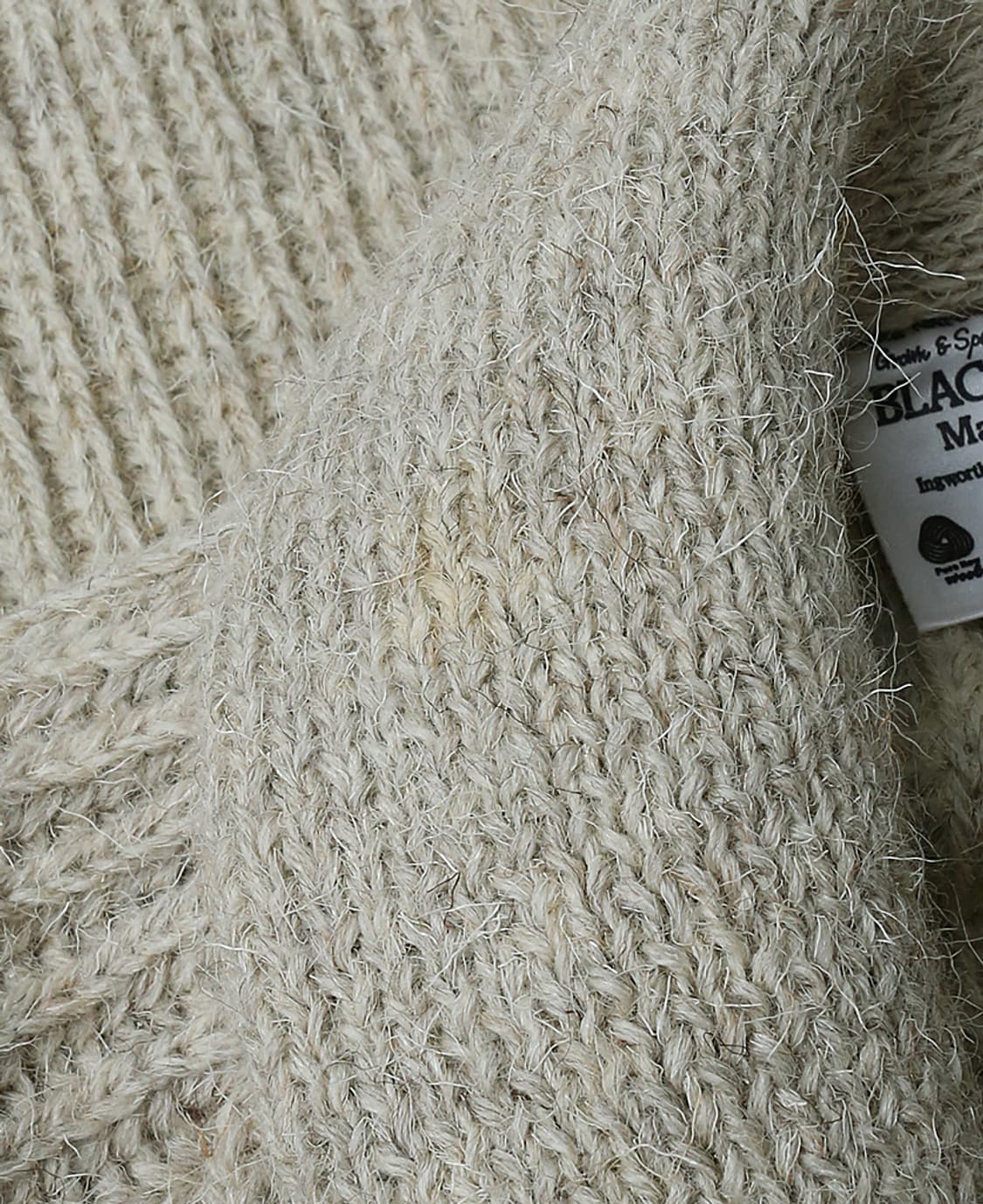 블랙쉽 [Black Sheep] 영국 퓨어 오일 울 숄카라 니트 가디건 상품이미지6