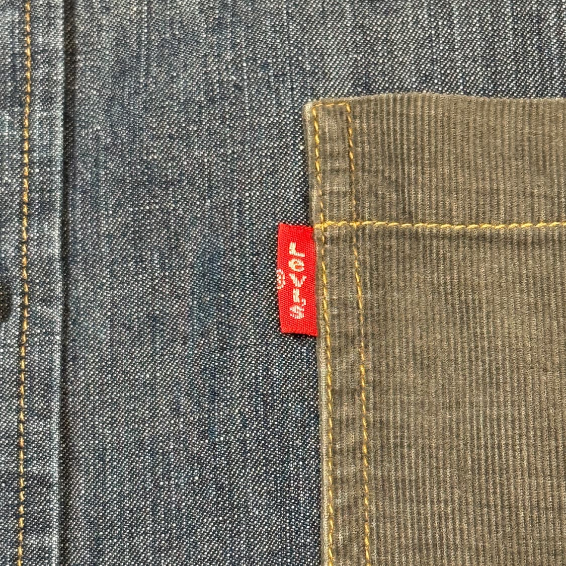 XL) 리바이스 코듀로이 패치 청 데님 셔츠 상품이미지4