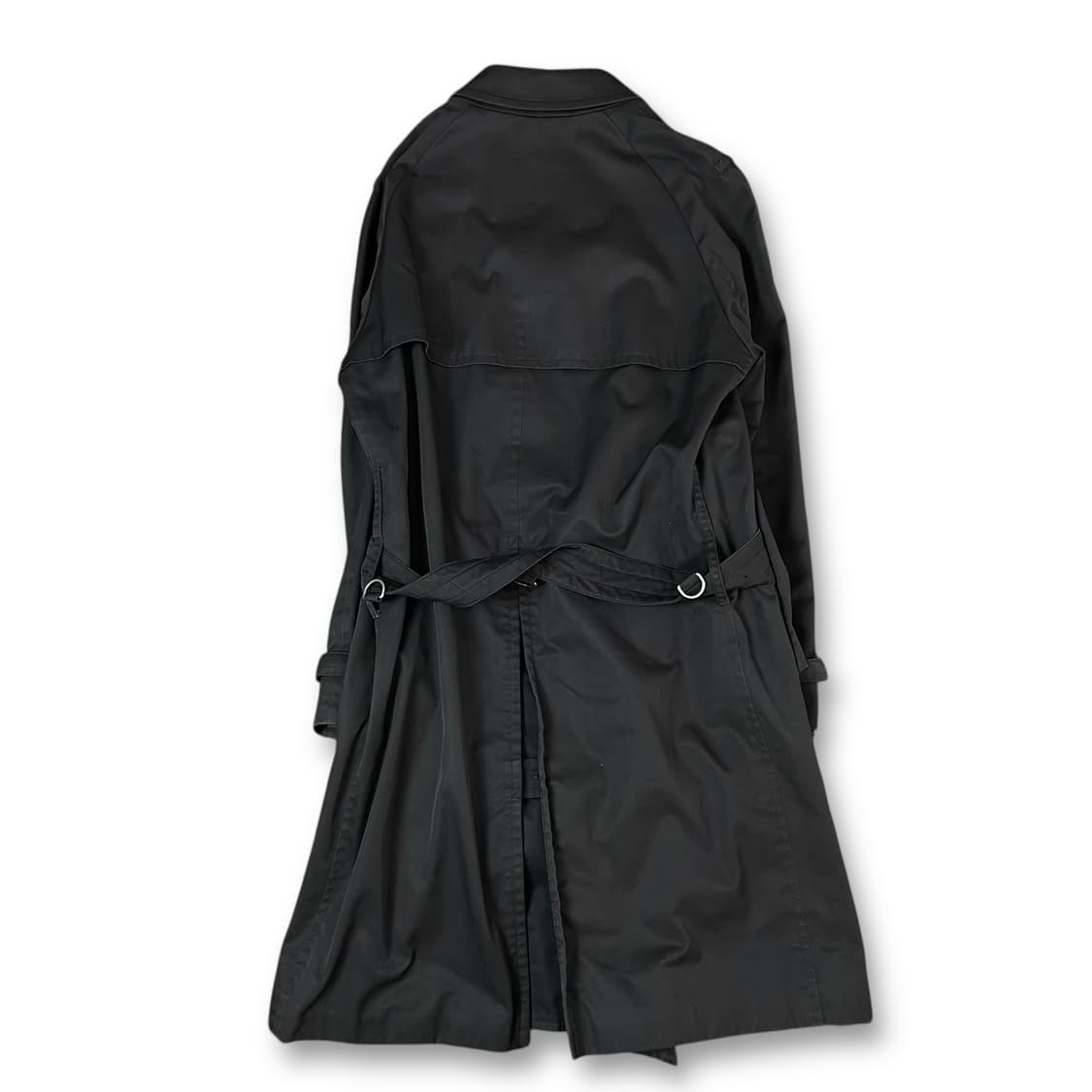 아쿠아스큐덤 블랙 더블 트렌치 코트 상품이미지2