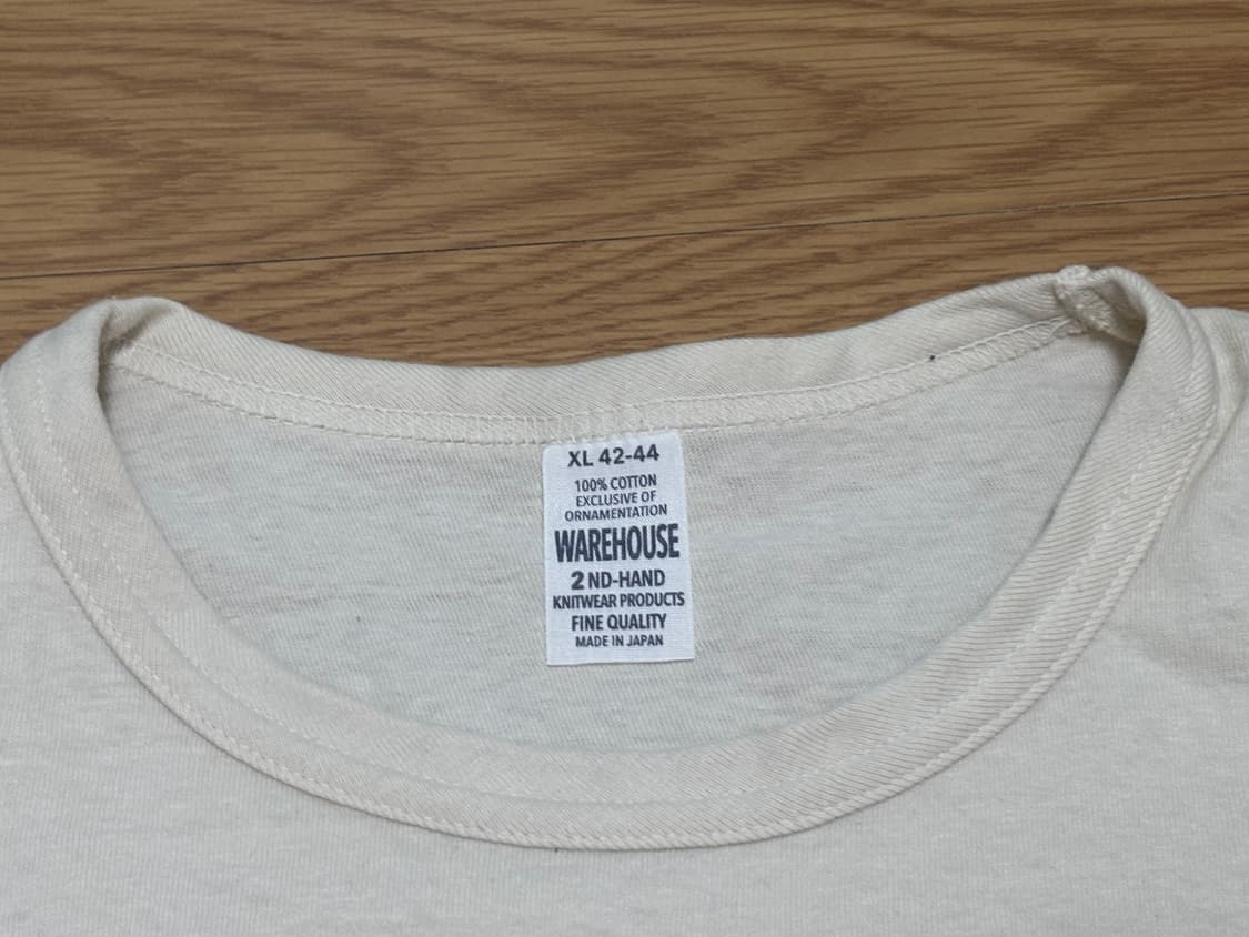 웨어하우스 4064 반팔 티셔츠 아이보리 XL 상품이미지4