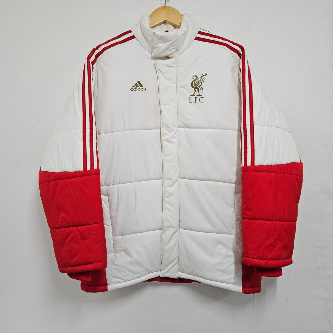 00's 아디다스 리버풀 팀가이스트 화이트 패딩 100 상품이미지2