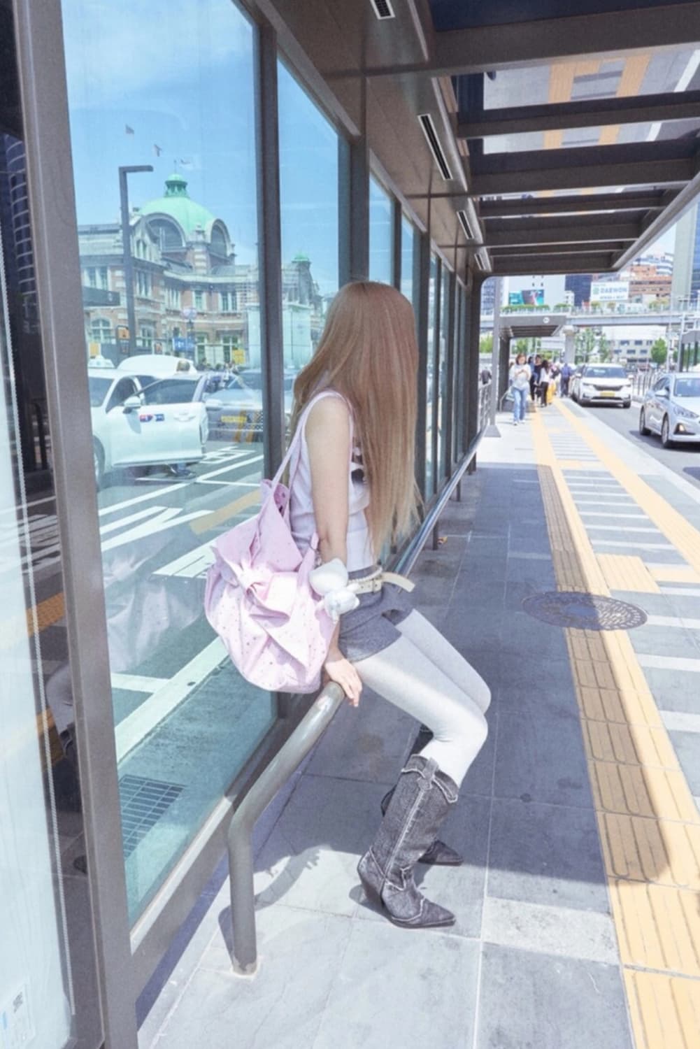 핀쿠노마루 리본백 핑크 상품이미지2