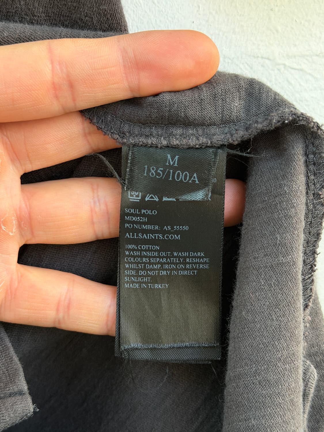 Allsaints 올세인츠 램스컬 자수 반팔 폴로 셔츠 M 상품이미지5