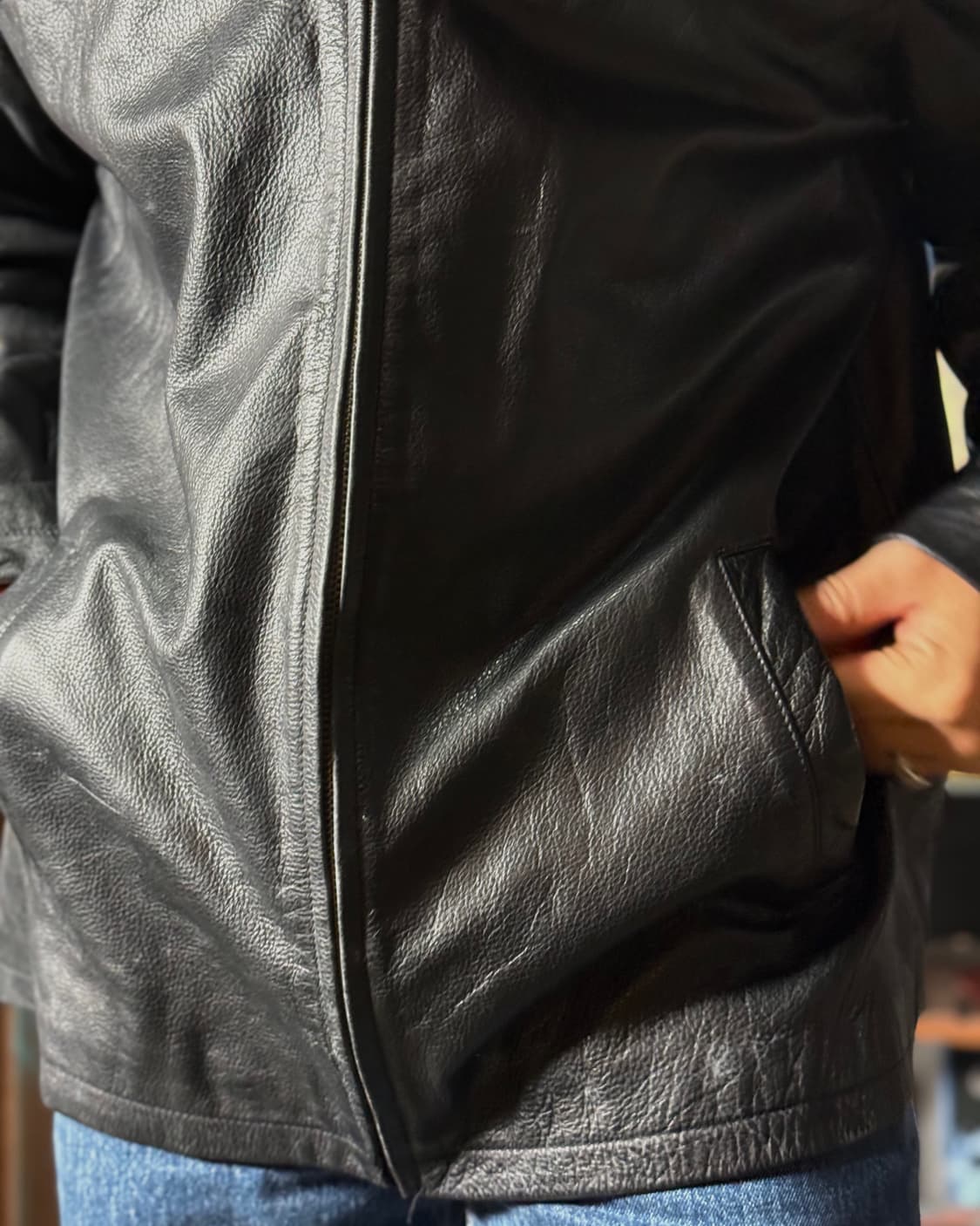 90-00‘s 찰스 클레인 카우하이드 카코트 L 상품이미지10