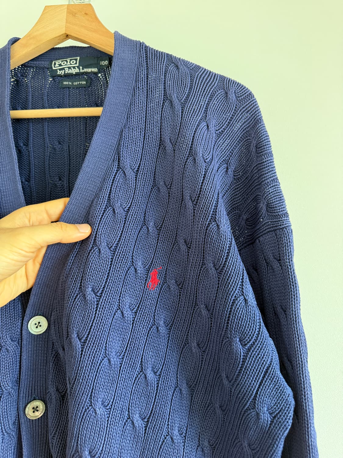 올드 폴로 랄프로렌(Polo Ralph Lauren) 코튼 꽈베기 가디건 상품이미지4