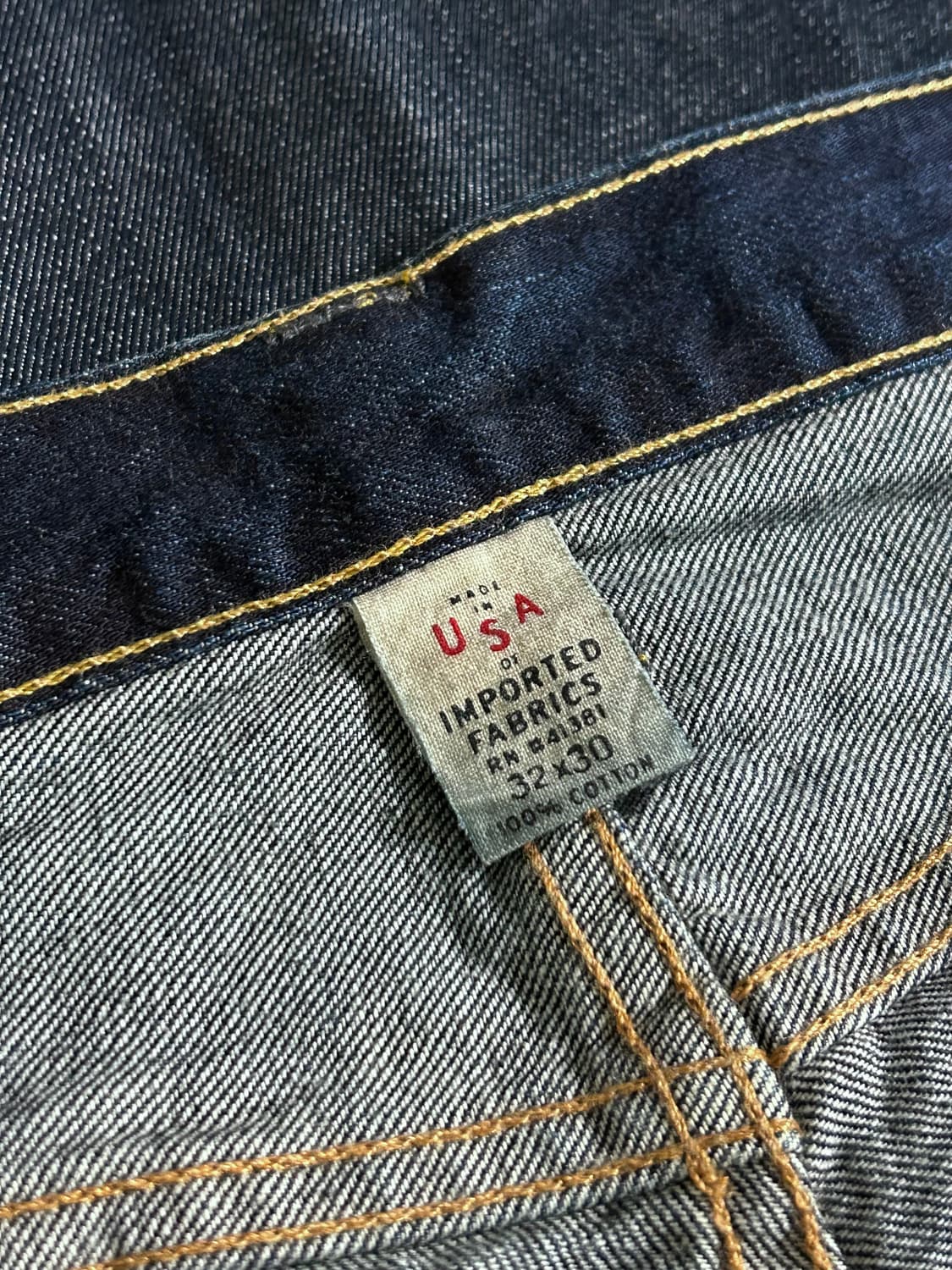 00s RRL 로우 스트레이트 셀비지 데님 팬츠 Made in USA 상품이미지5