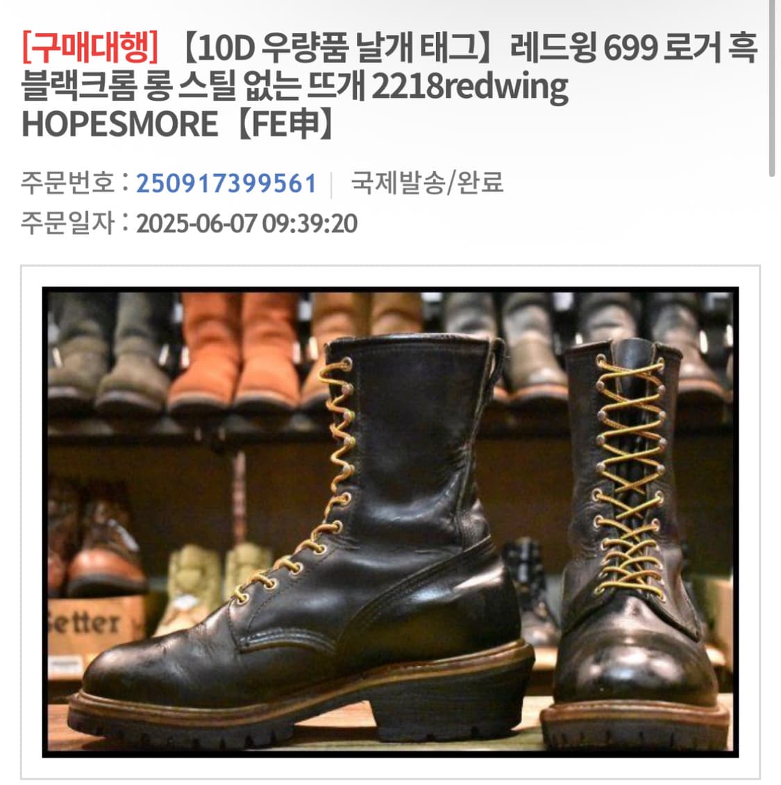 레드윙 699 10D 로거 부츠 280 상품이미지7