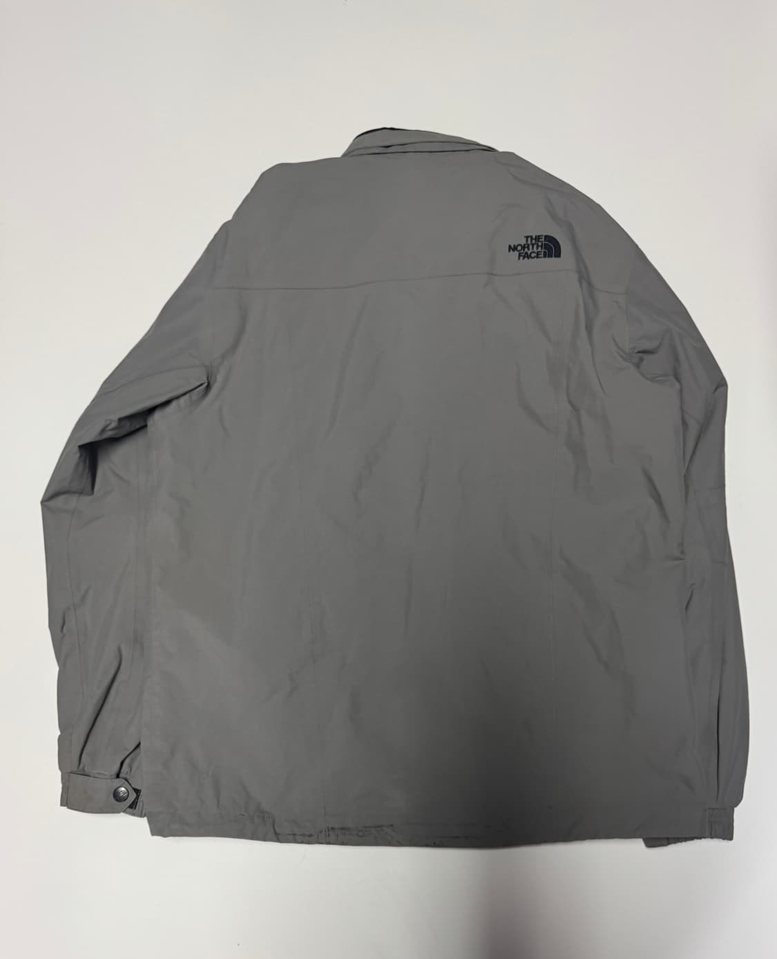 정품!! 노스페이스 나일론 바람막이 자켓 빈티지 그레이 XL 상품이미지2