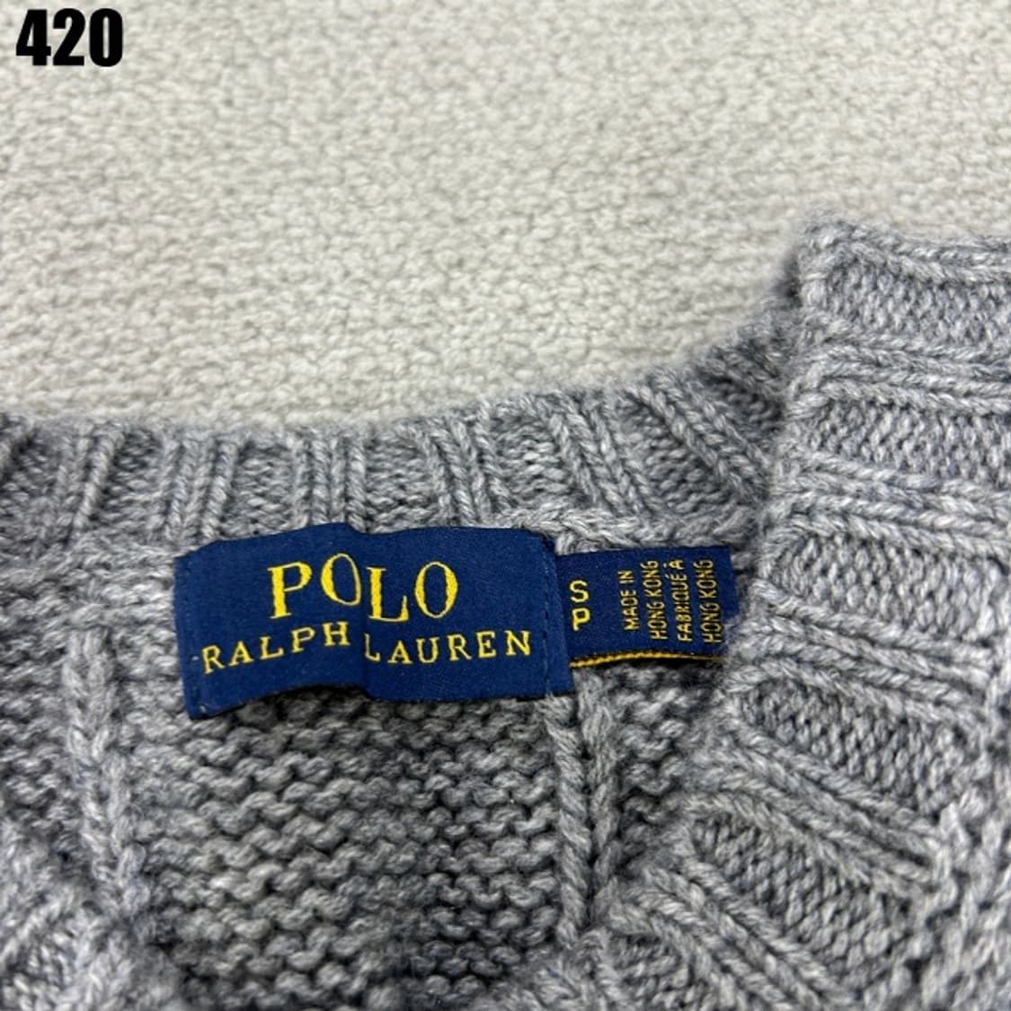 폴로 케이블니트 회색  상품이미지2