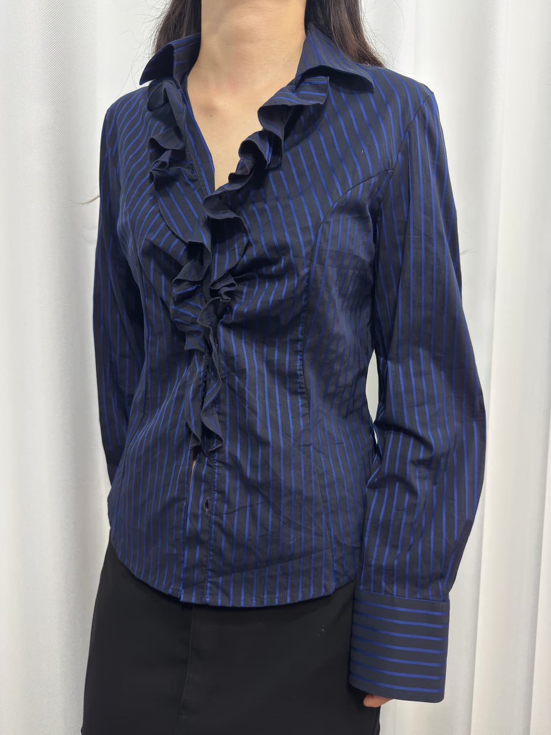 nara camicie line frill shirt 상품이미지1