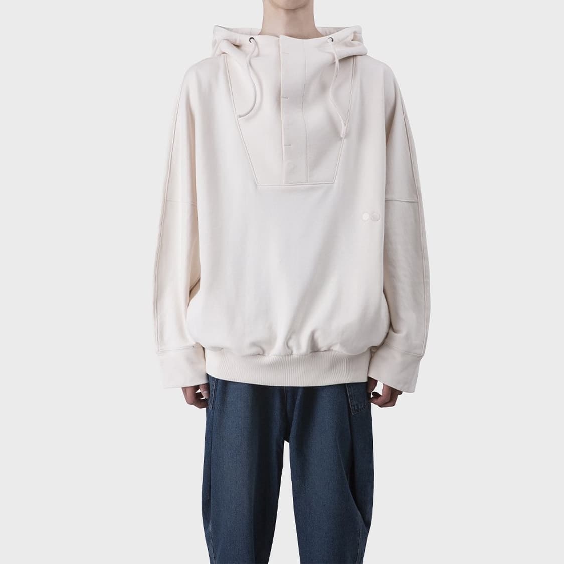 송지오옴므 컬렉션 오버핏 아노락 후드46/아이보리 상품이미지1