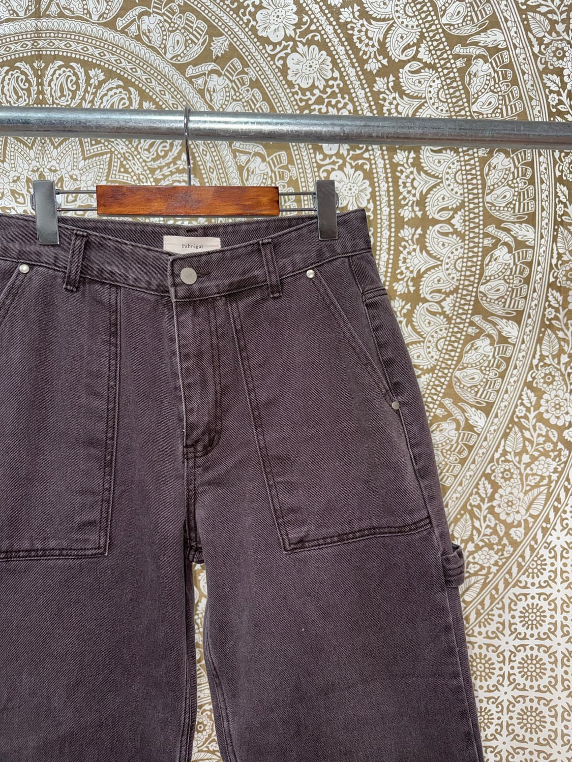 빈티지 퍼플 코튼 카펜터 퍼티그 팬츠  상품이미지4