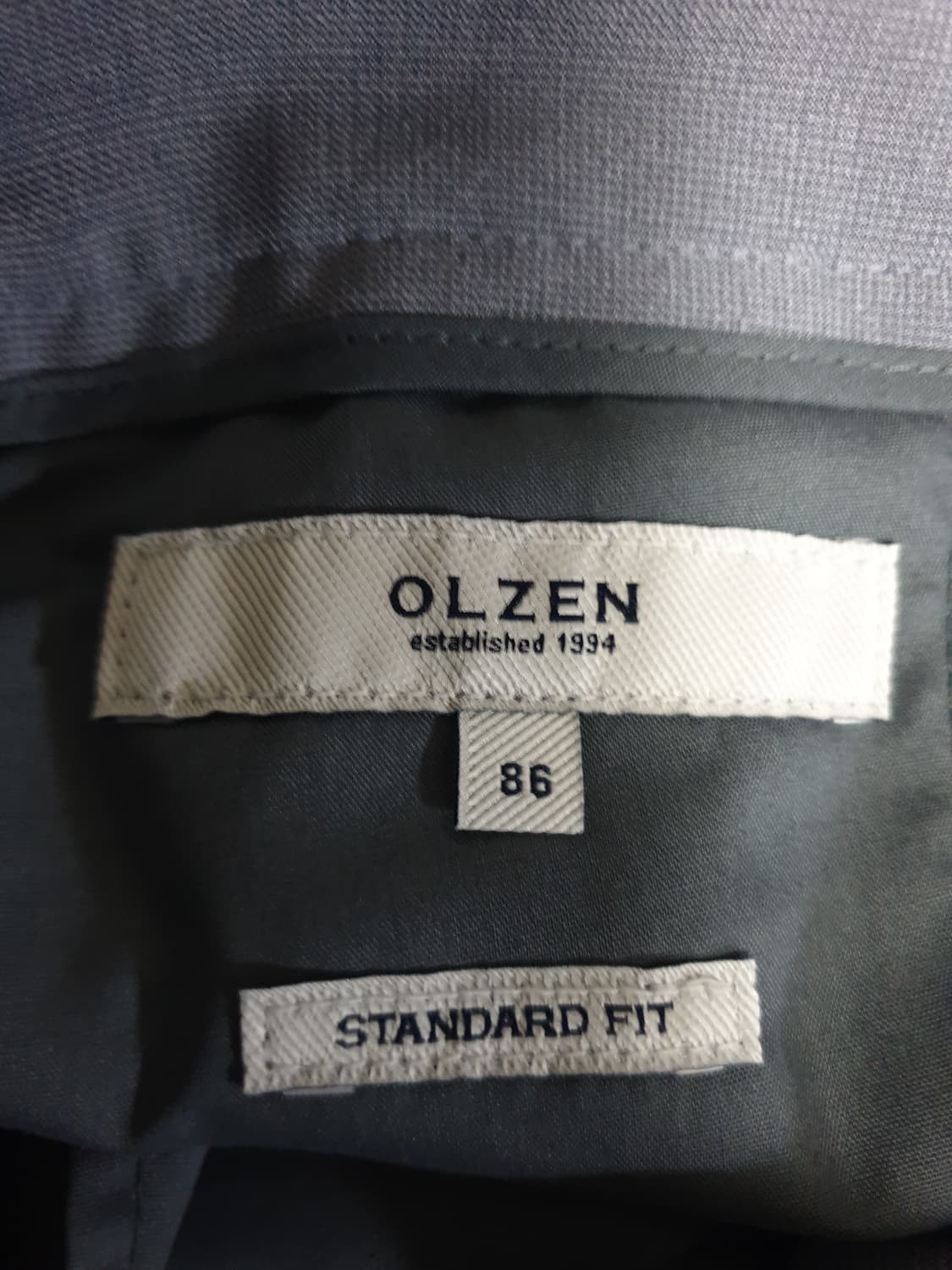 올젠 스탠다드핏 스트레치 비지니스 반밴딩 팬츠 라이트그레이 (34) 상품이미지4