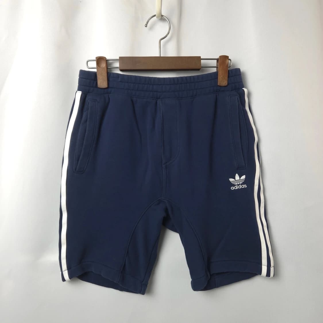 남 허리 28-31 아디다스 AC 트랙 쇼츠 밴딩 반바지 트레이닝 면 상품이미지2