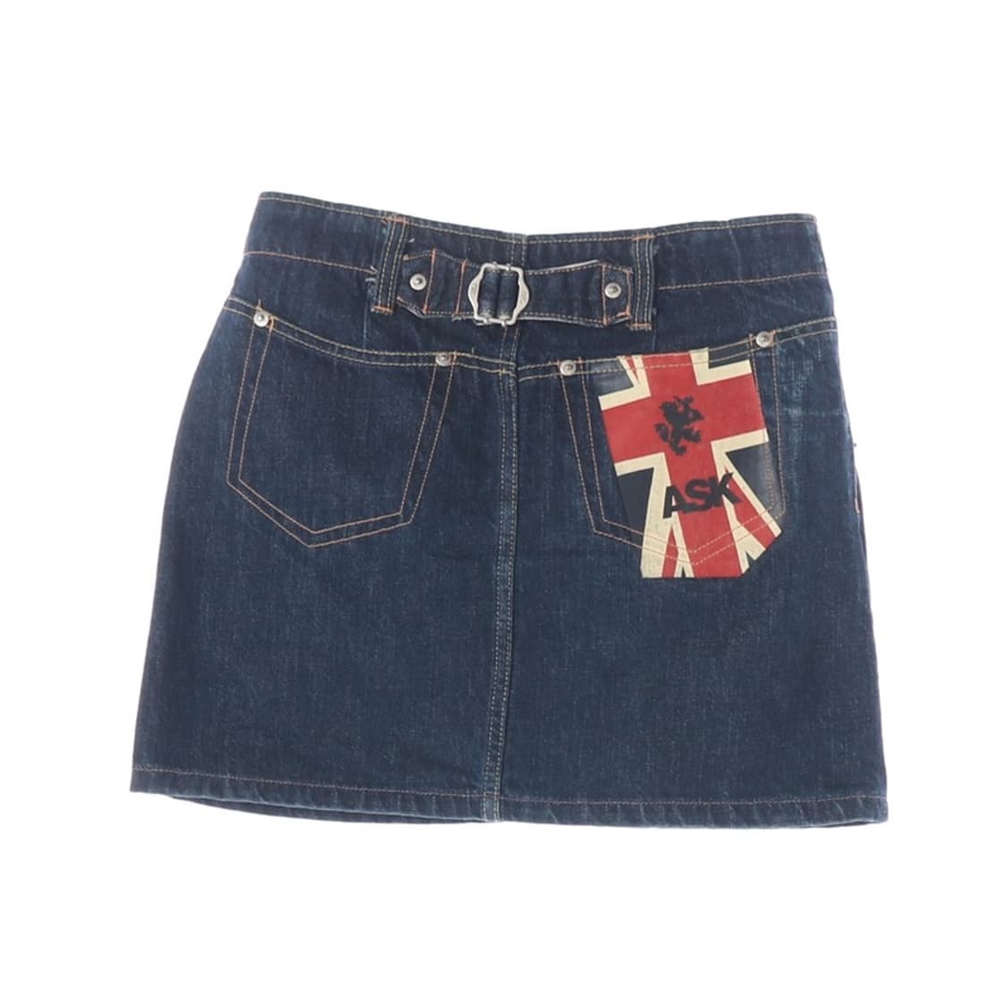 ASK 빈티지 디테일 진청 데님 미니스커트 26 상품이미지2