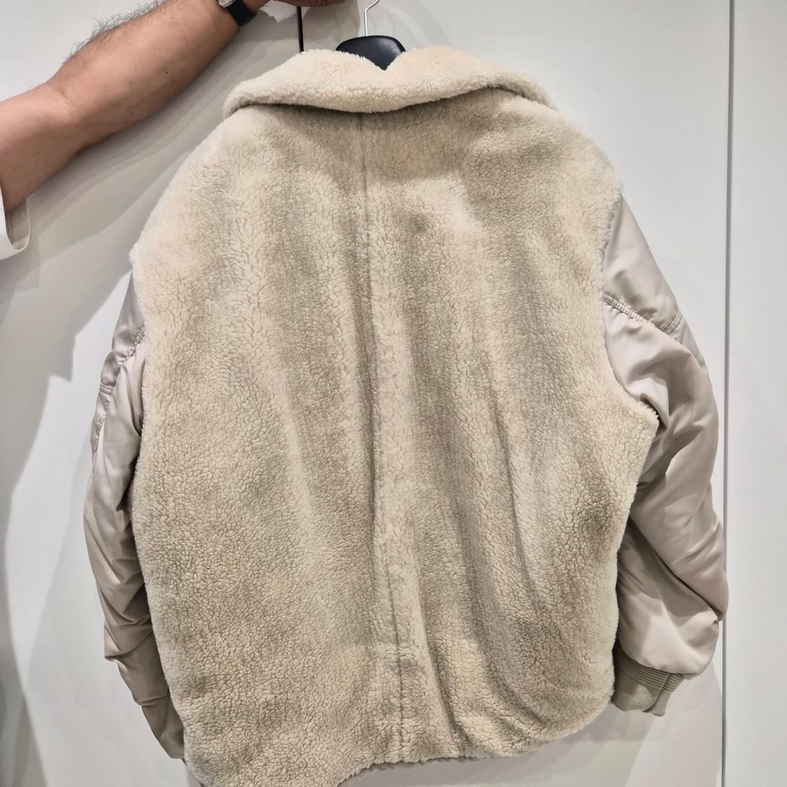시스템옴므 양털 베이지 자켓 100 상품이미지3